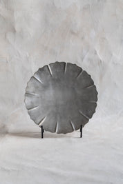 Vintage Petal Edge Pewter Plate