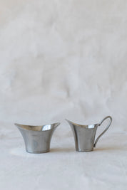 Vintage Danish Steel Cream and Sugar Set