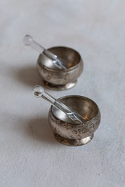 VIntage SIlver Salt Cellar Spoon Set