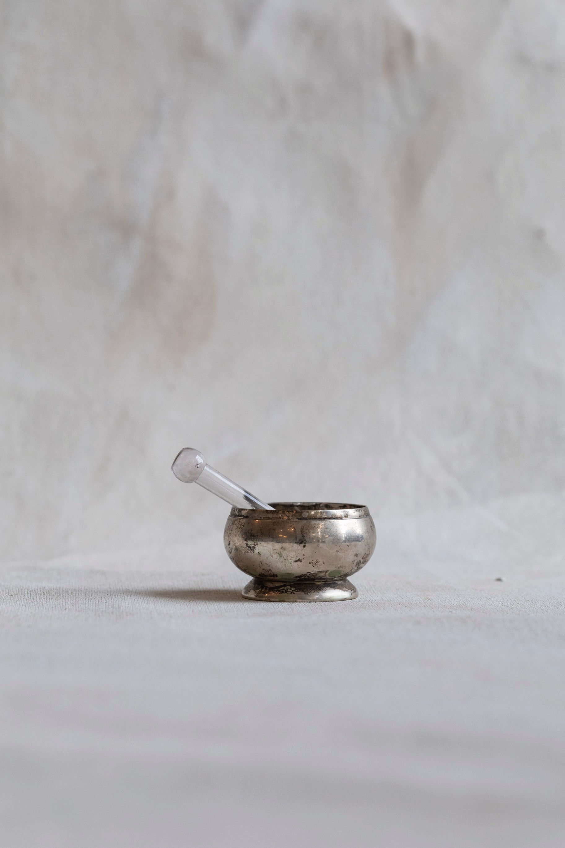 VIntage SIlver Salt Cellar Spoon Set