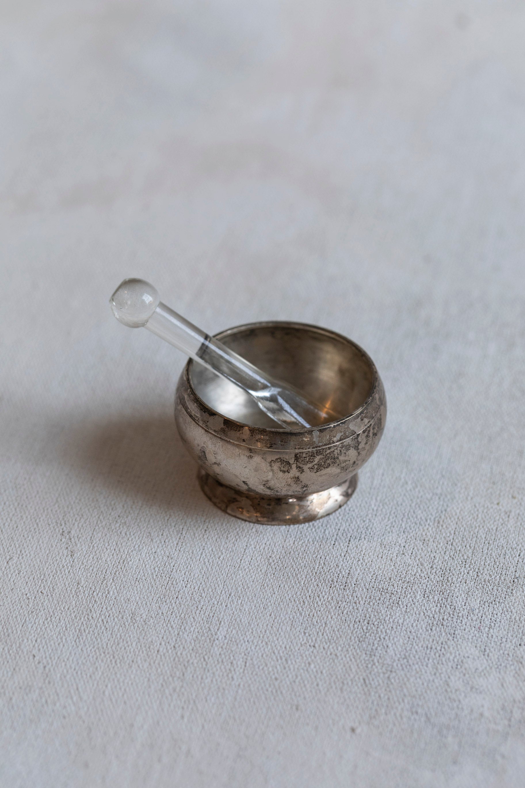 VIntage SIlver Salt Cellar Spoon Set