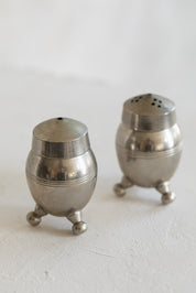 Vintage Silver Tripod Salt and Pepper Shakers