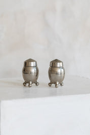 Vintage Silver Tripod Salt and Pepper Shakers