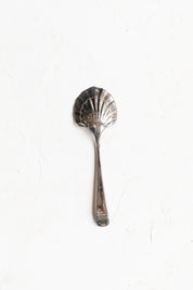 Vintage Silver Shell Serving Spoon