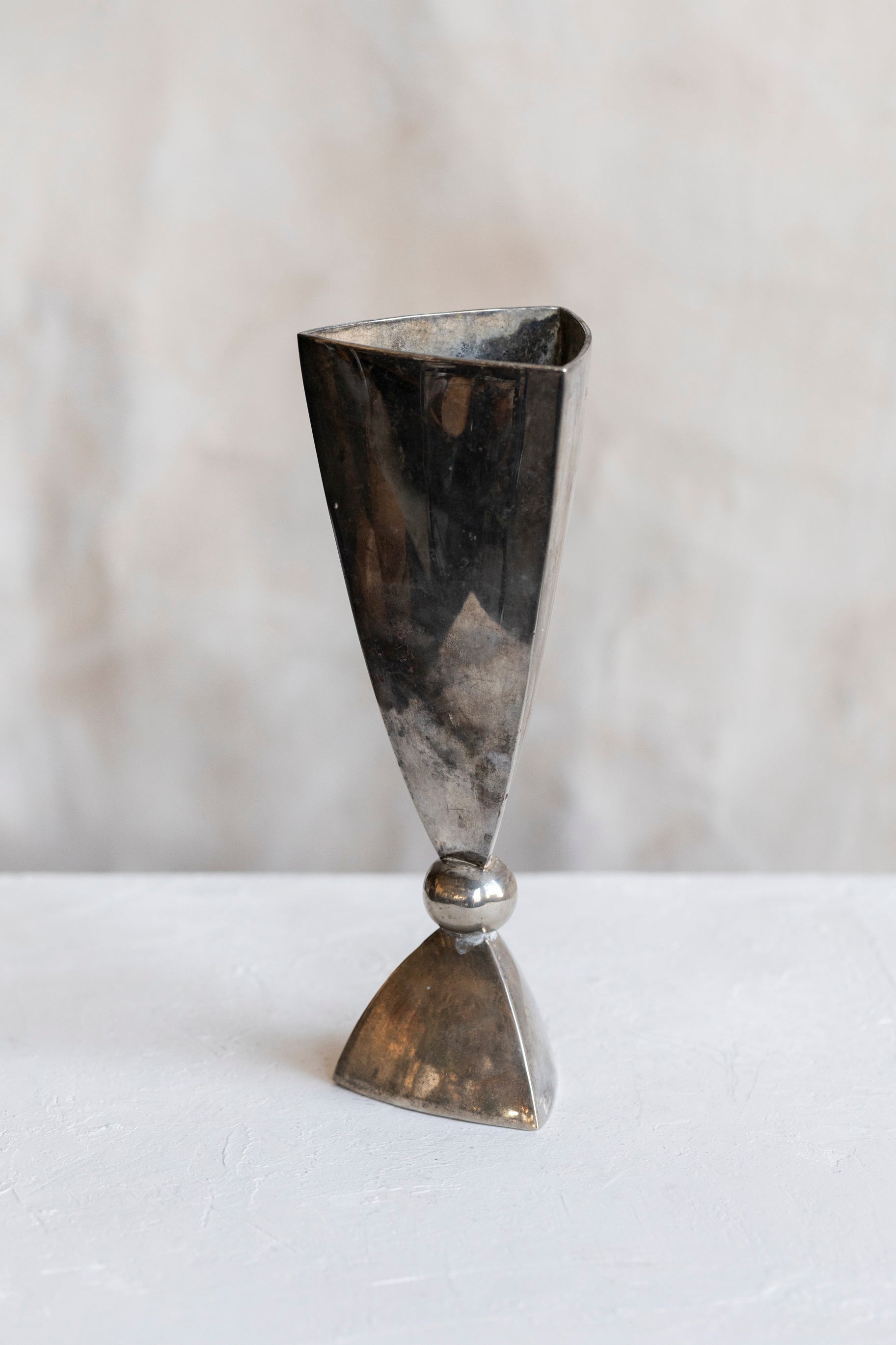 Vintage Silver Modernist Vase
