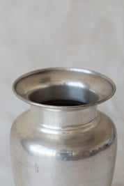 Vintage Pewter Rimmed Vase