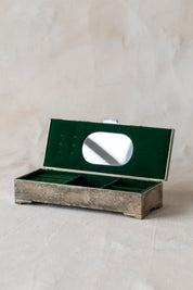 Vintage Simple Silver Jewelry Box