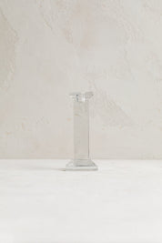 Vintage Single Glass Column Candlestick