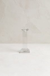 Vintage Single Glass Column Candlestick