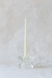 Vintage Glass Cube Candle Holder