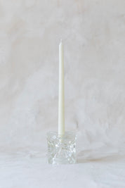 Vintage Glass Cube Candle Holder