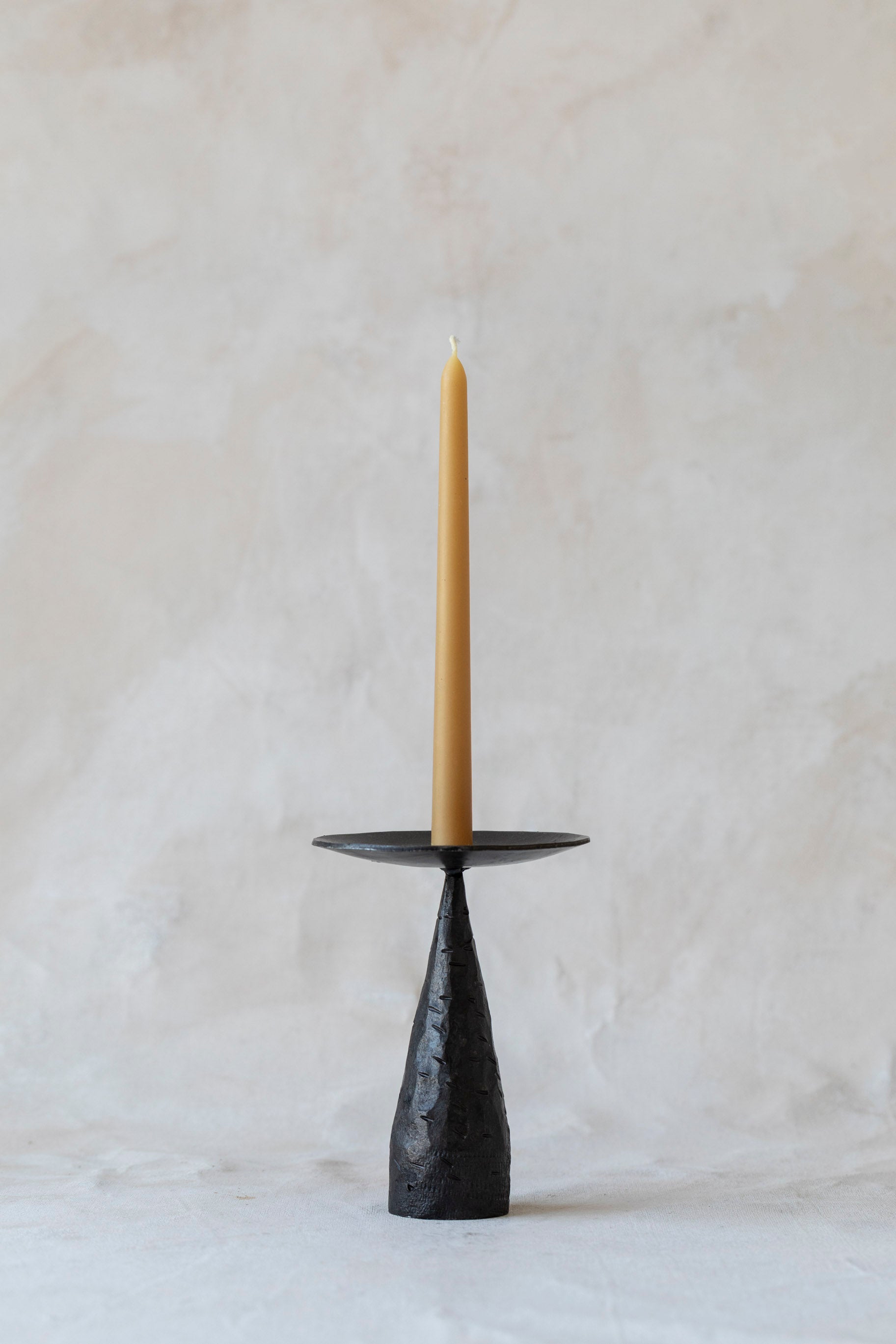Vintage Pronged Iron Candlestick