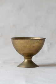 Vintage Small Brass Pedestal Bowl