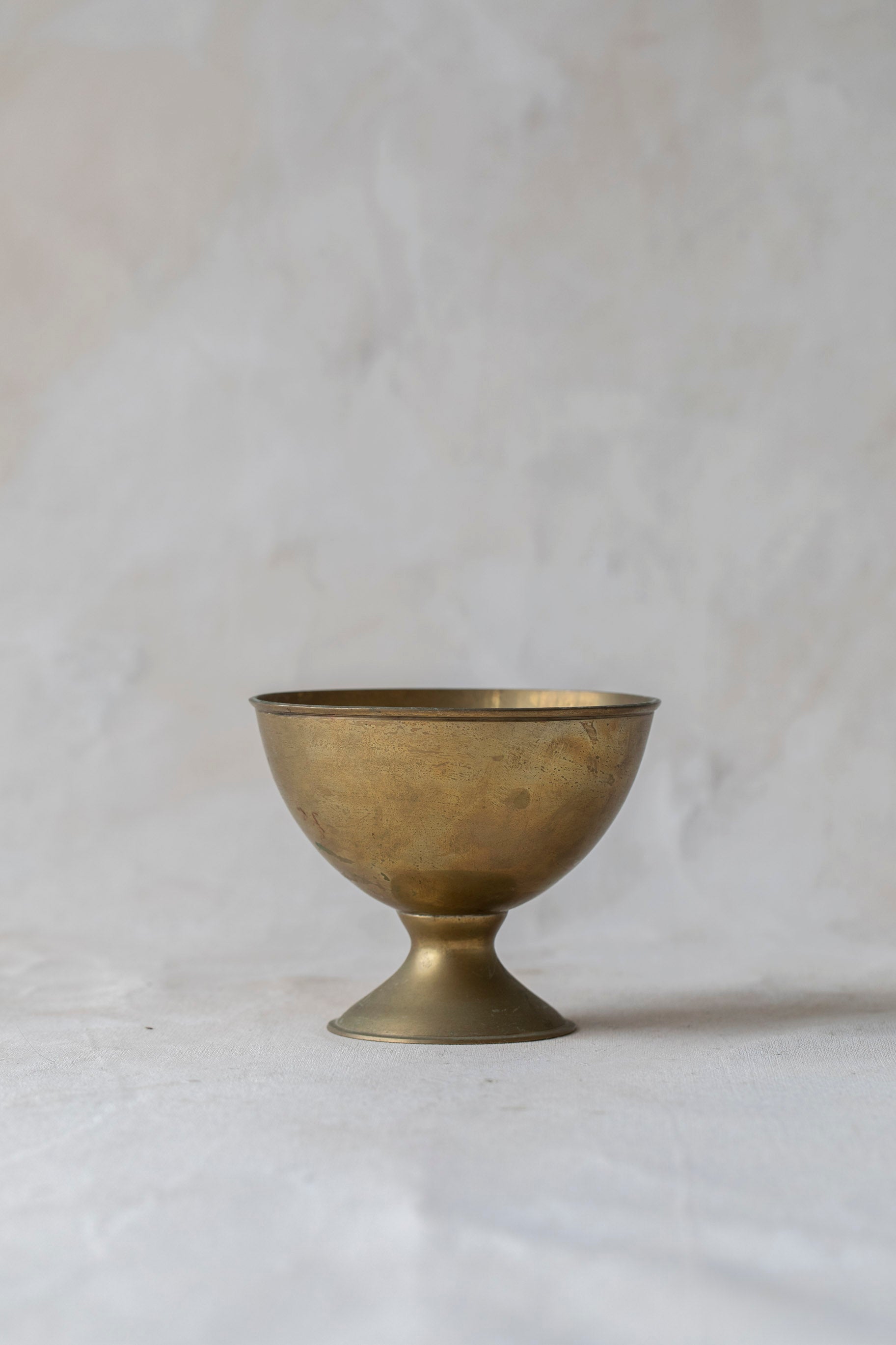 Vintage Small Brass Pedestal Bowl