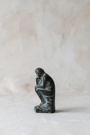 Vintage Miniature Thinker Figurine
