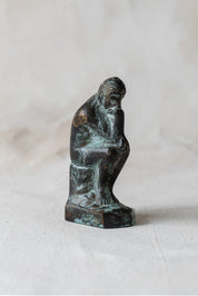 Vintage Miniature Thinker Figurine