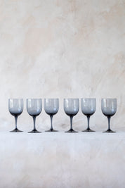 Vintage Romance Blue Crystal Wine Glasses