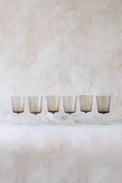 Vintage Blown Crystal Wine Glasses
