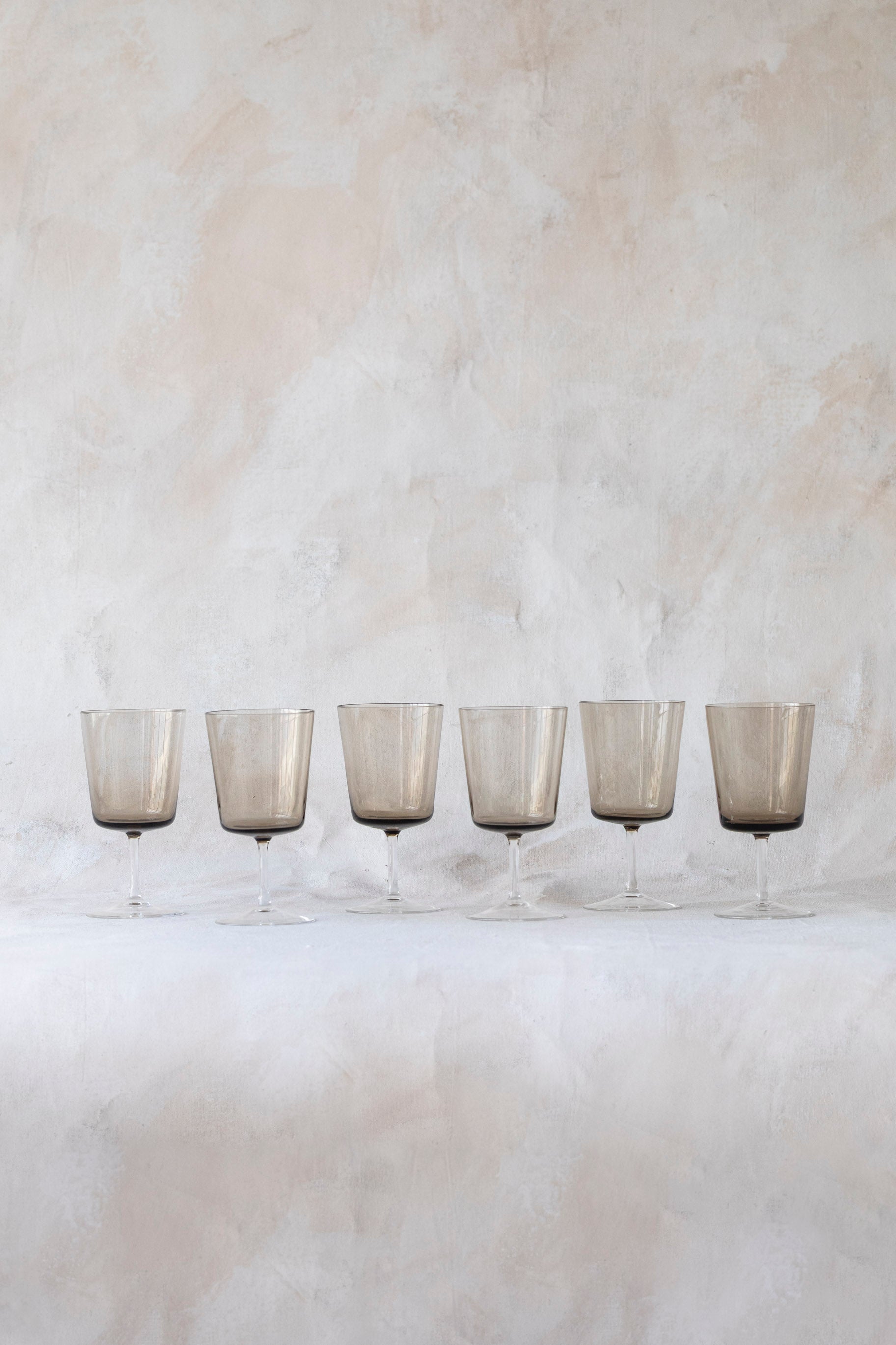 Vintage Blown Crystal Wine Glasses