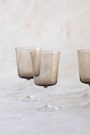 Vintage Blown Crystal Wine Glasses