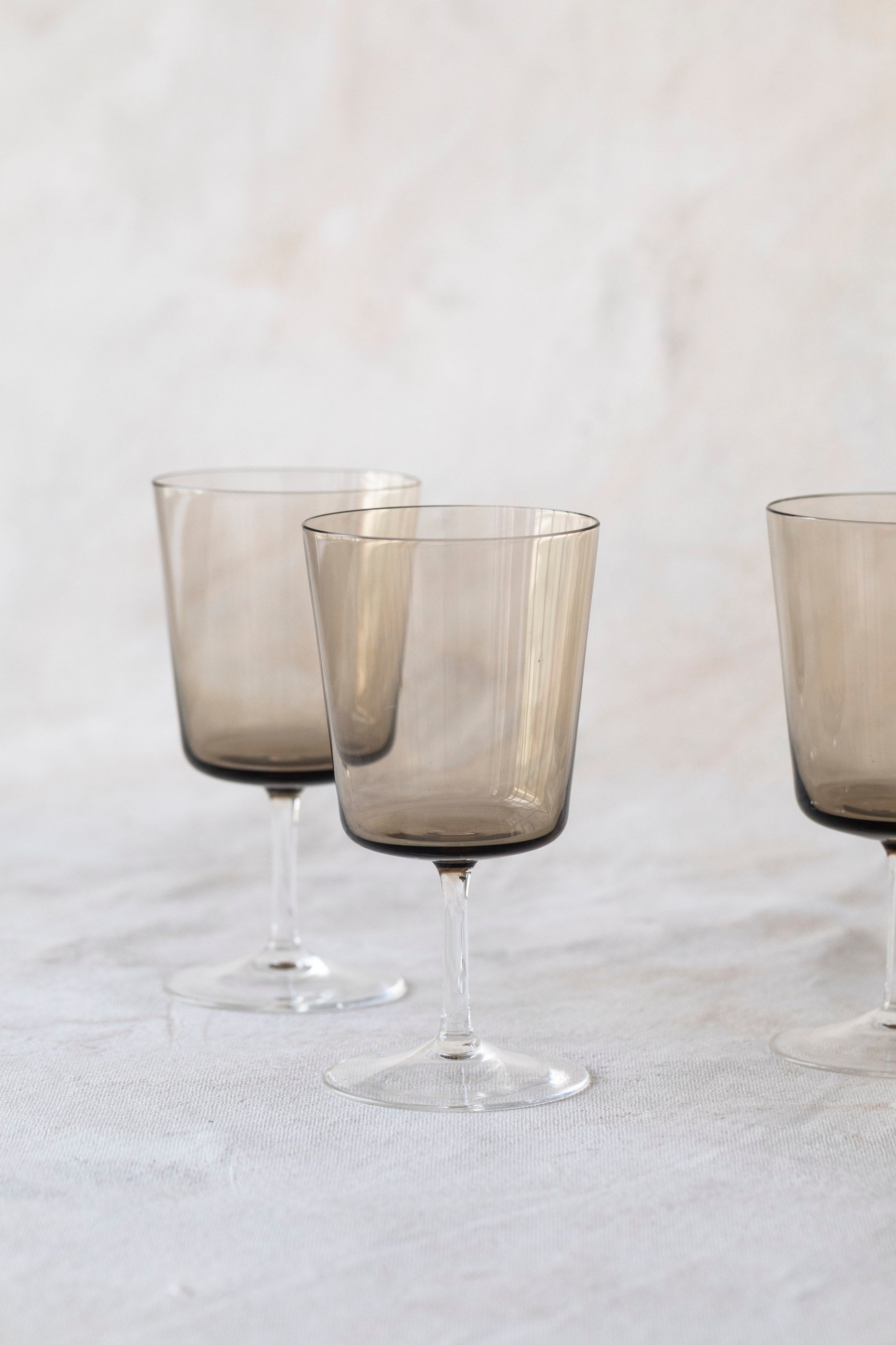 Vintage Blown Crystal Wine Glasses