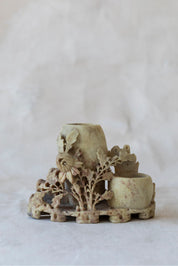 Vintage Soapstone Double Vase