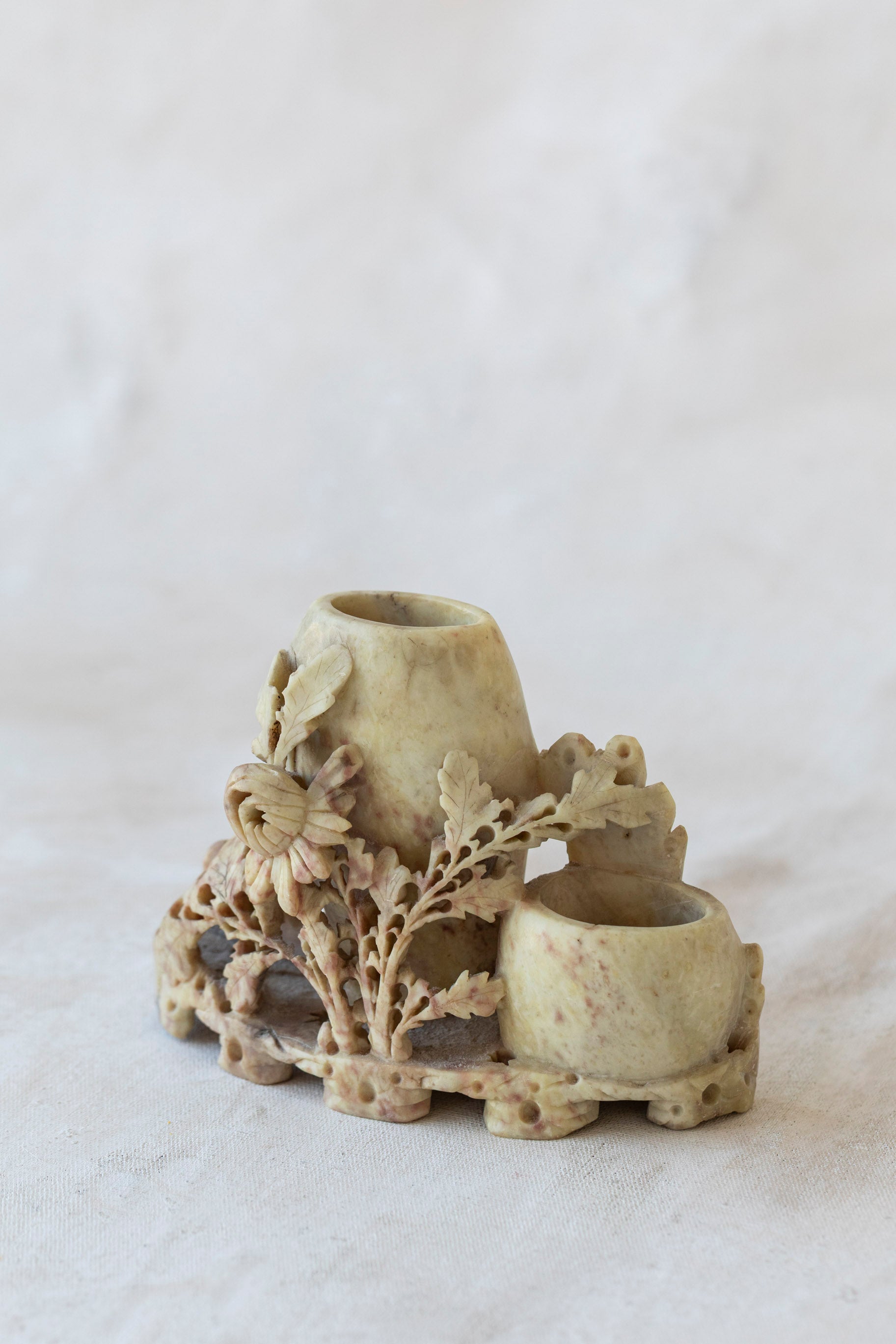 Vintage Soapstone Double Vase