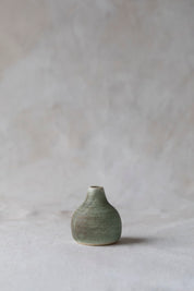 Vintage Speckled Green Bud Vase