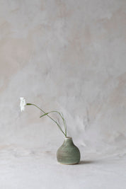 Vintage Speckled Green Bud Vase