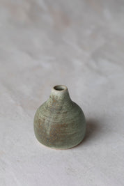 Vintage Speckled Green Bud Vase