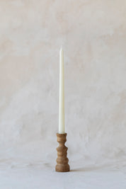 Vintage Single Wood Candlestick