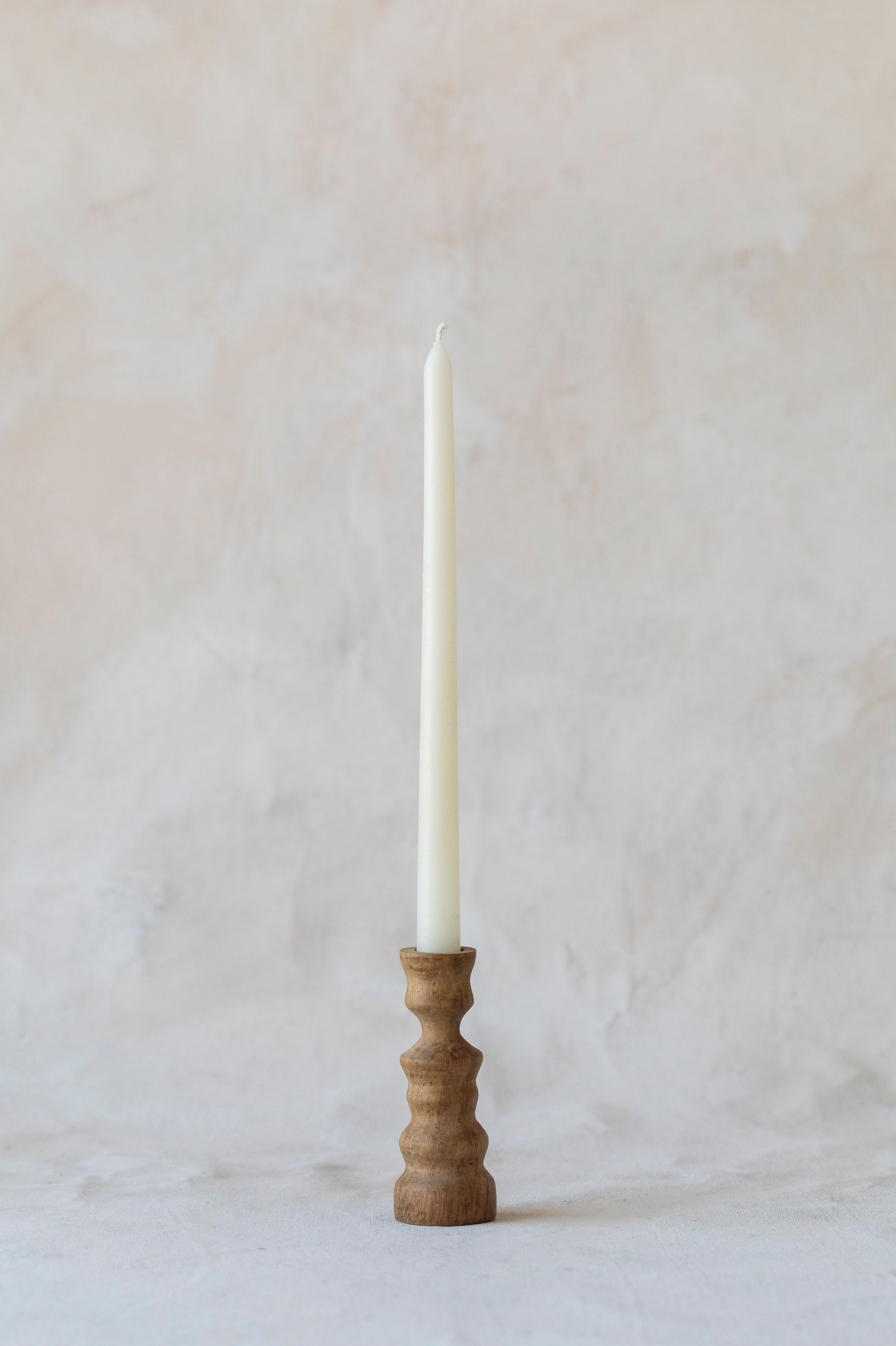 Vintage Single Wood Candlestick