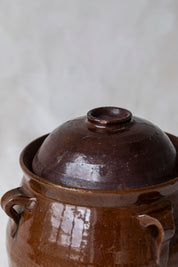 Antique Stoneware Lidded Crock