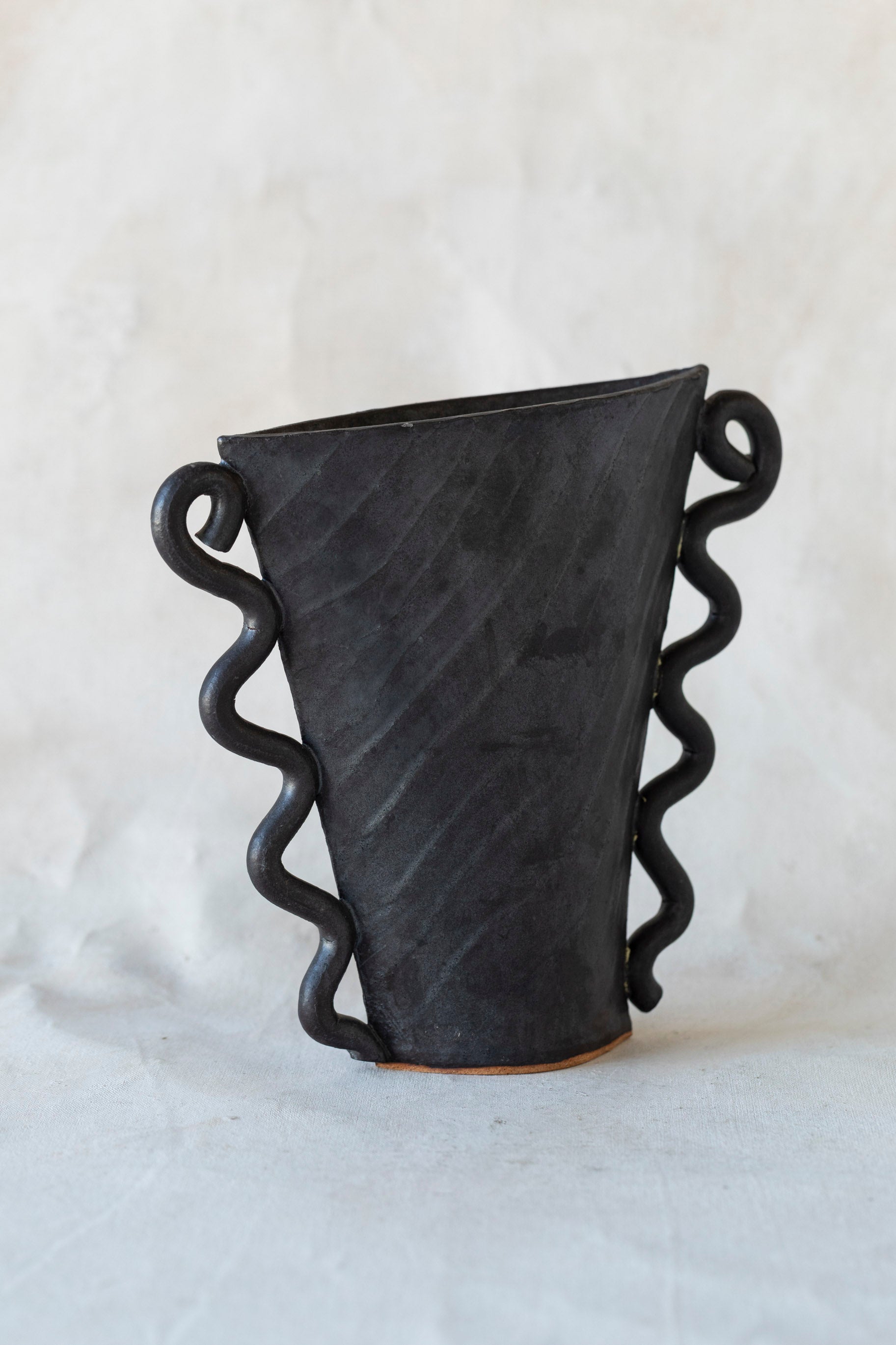 Vintage Abstract Handle Vase