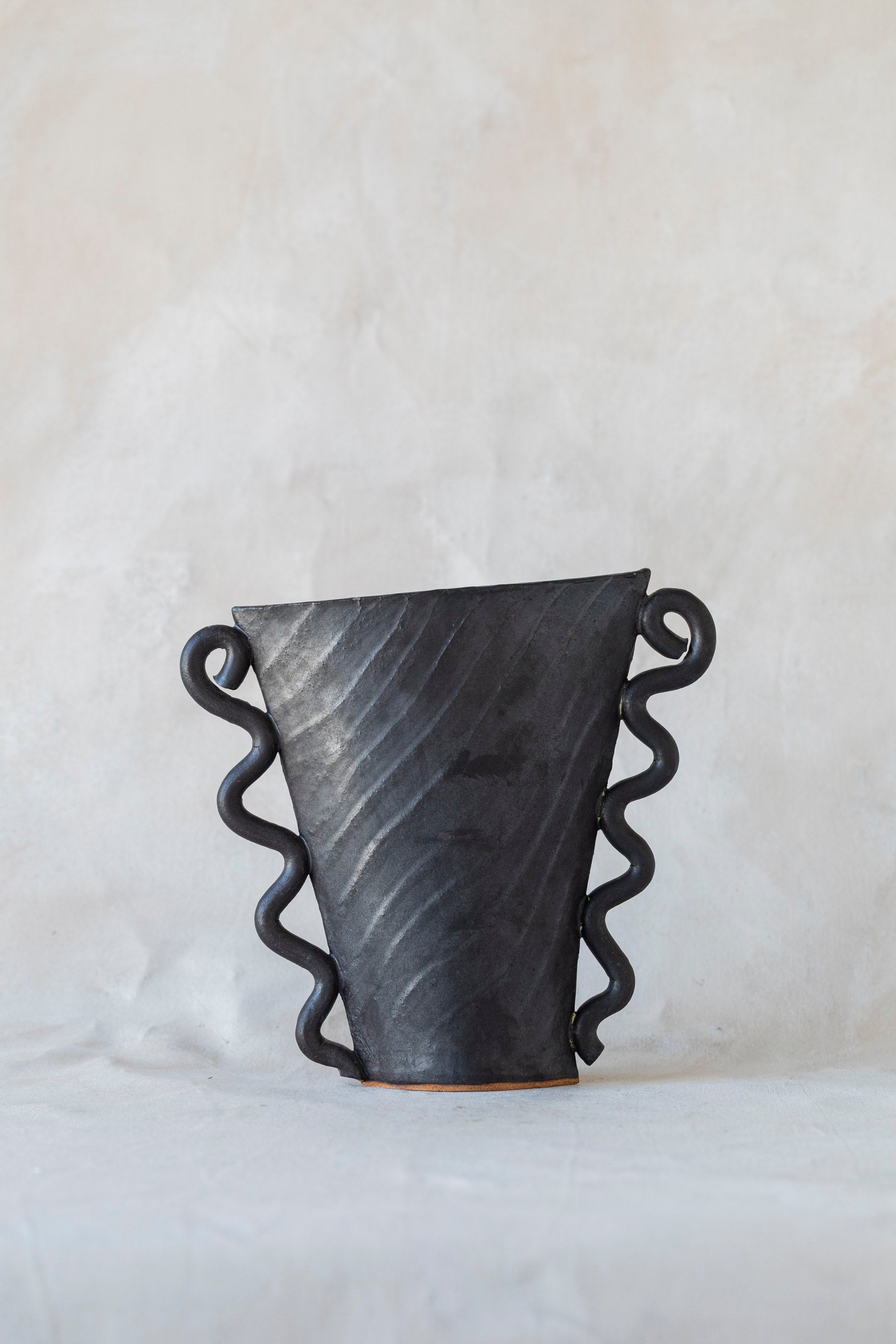 Vintage Abstract Handle Vase