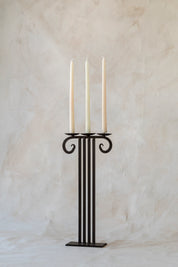 Vintage Tall Iron Column Candelabra
