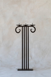 Vintage Tall Iron Column Candelabra