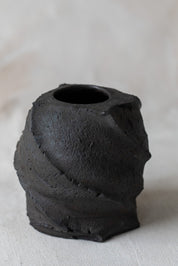 Vintage Black Clay Vase