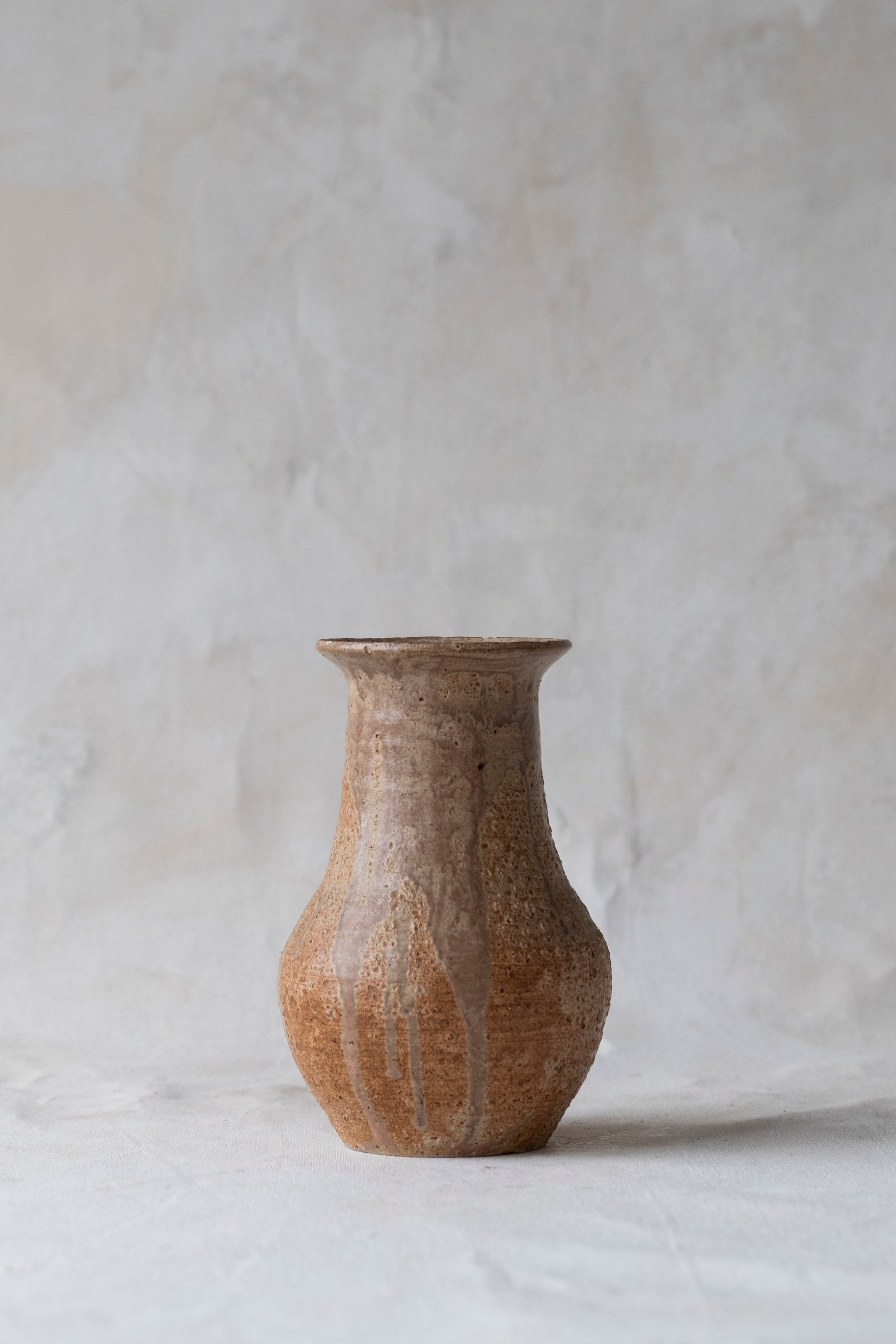 Vintage Textured Orange Vase