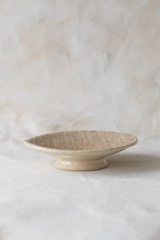 Vintage Textured Pedestal Bowl