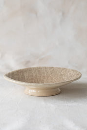 Vintage Textured Pedestal Bowl