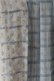 Vintage Linen Throw in Blue