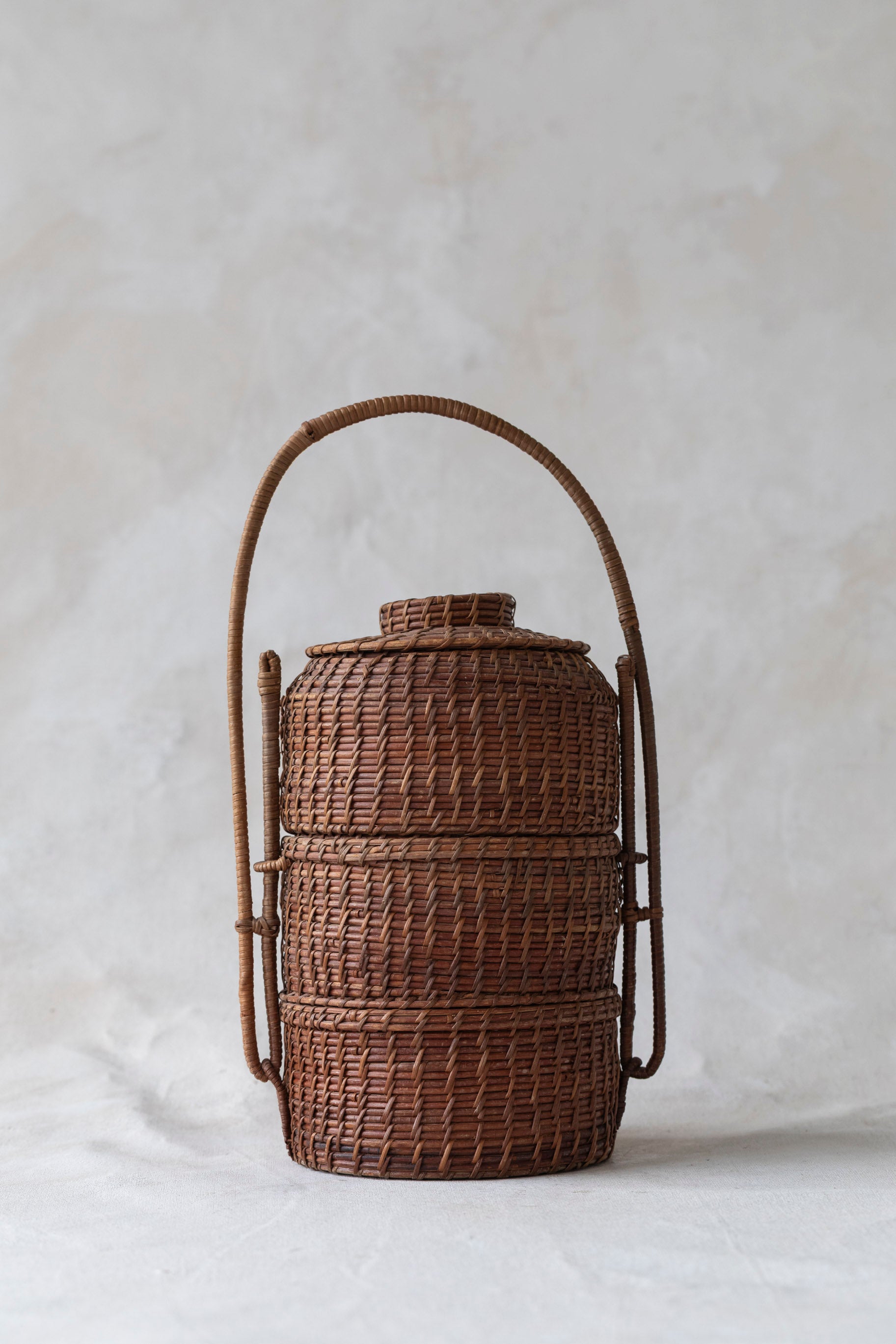 Vintage Stacked Woven Containers
