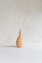 Vintage Woven Bottle Vase