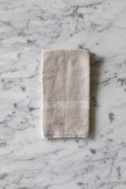 Washed Linen Natural/White Tea Towel