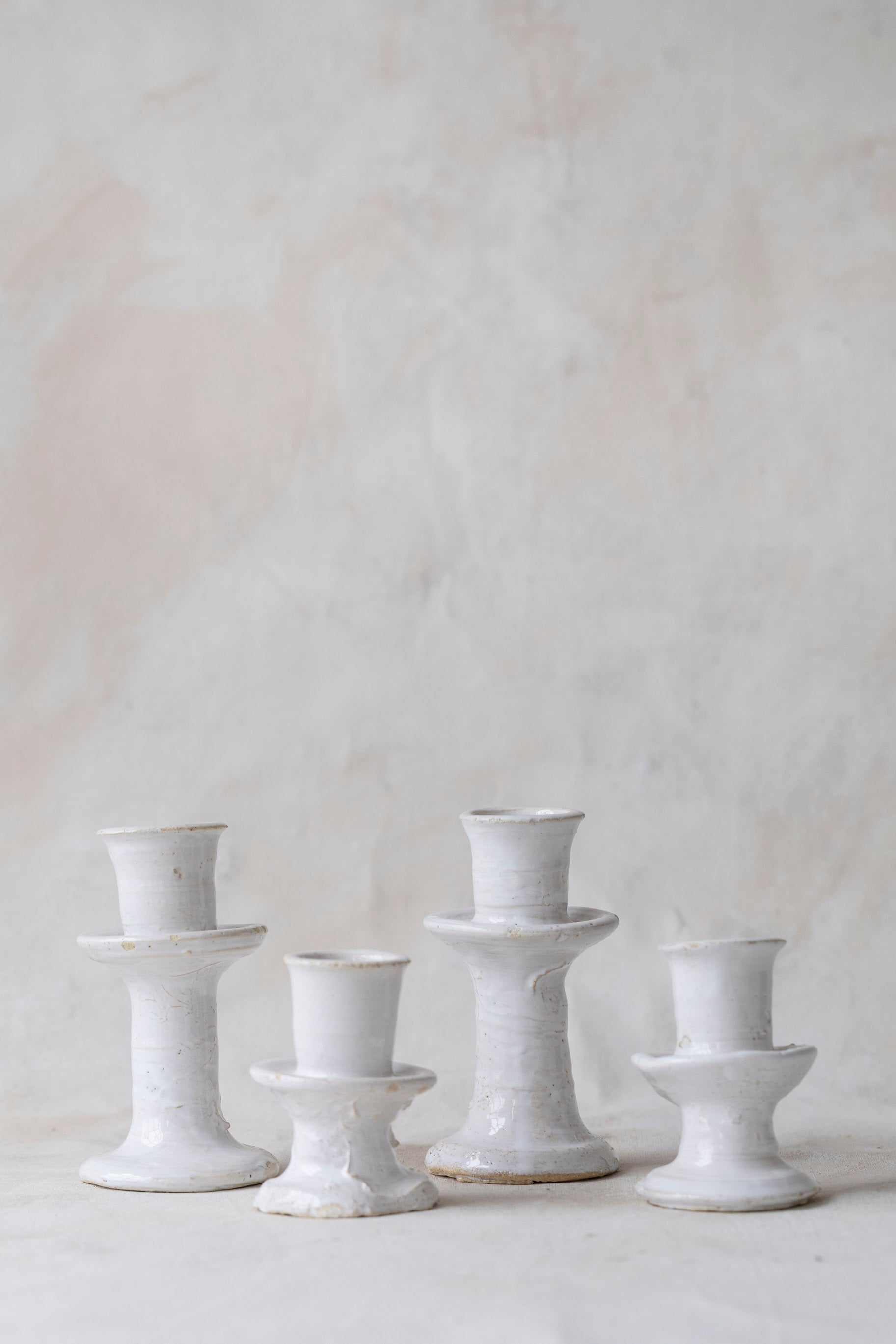 White Tamegroute Candlestick Holder