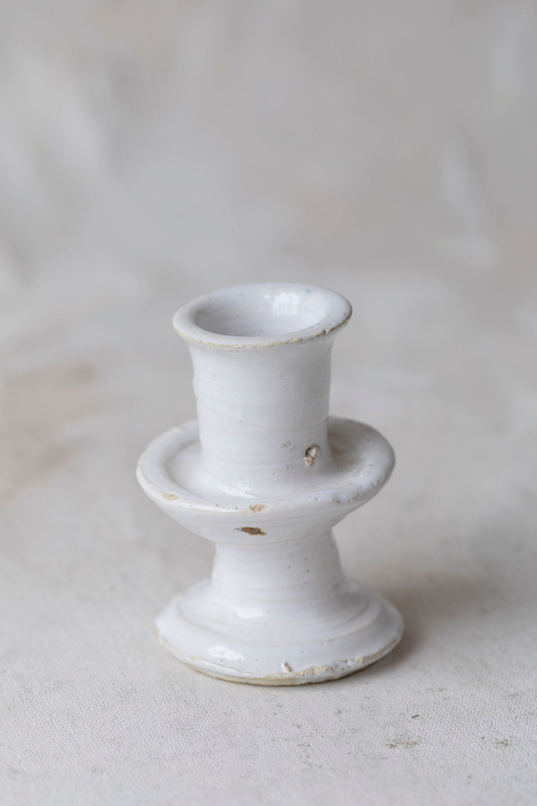 White Tamegroute Candlestick Holder