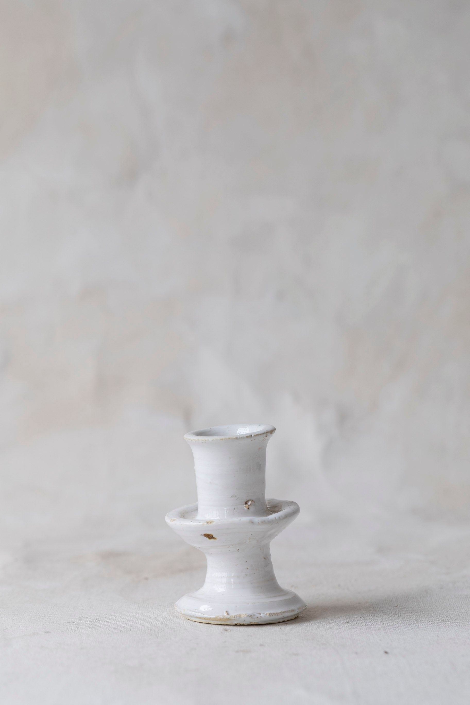 White Tamegroute Candlestick Holder
