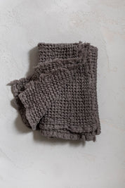 Woven Cotton Linen Towel - Bronze