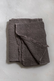 Woven Cotton Linen Towel - Bronze